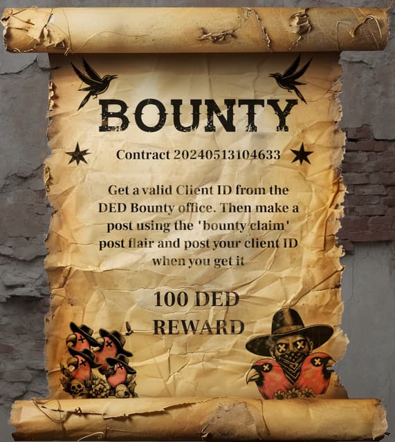 Example of DED bounties